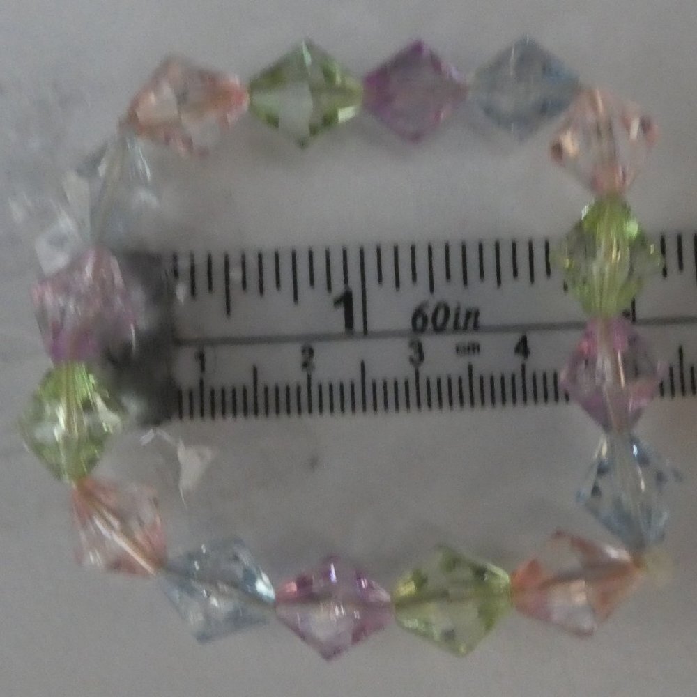Stretchable Colorful Rhinestone Girl's Bracelet - Picture 5 of 5